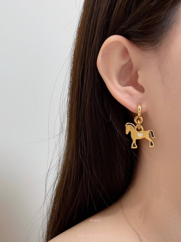 에르메스 Cheval 이어링