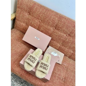 미우미우 시어링 슬리퍼