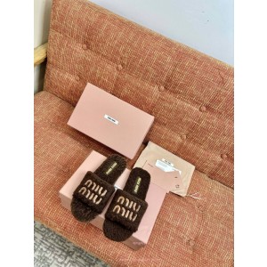 미우미우 시어링 슬리퍼