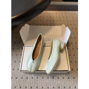 메종 마르지엘라 타비 레더 힐 펌프스