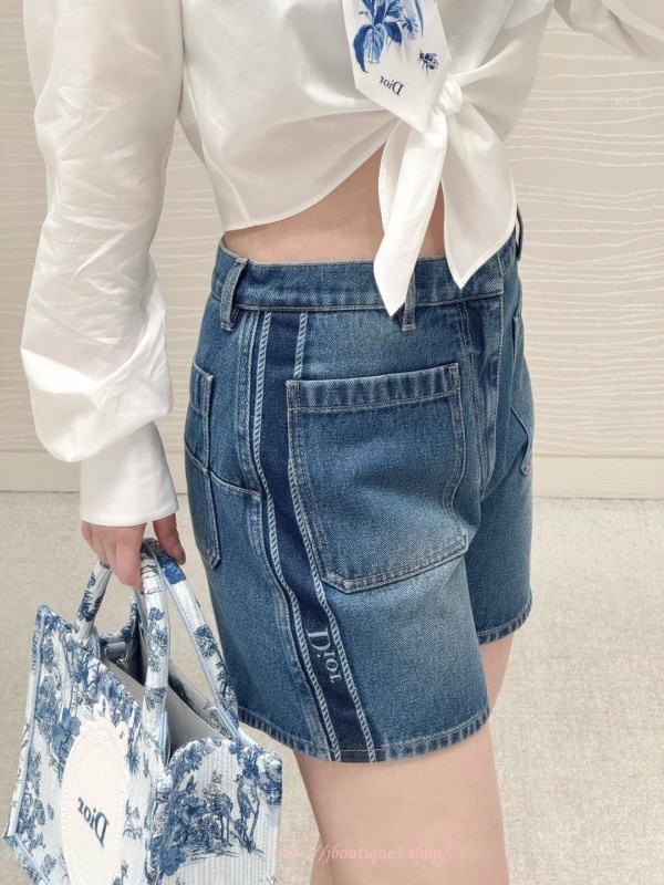 디올 데님 숏 팬츠