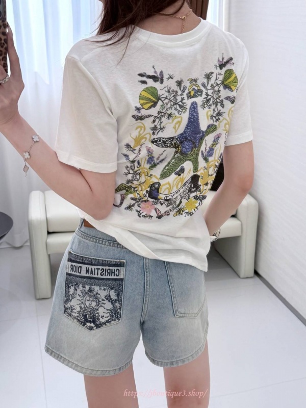 디올 데님 숏 팬츠