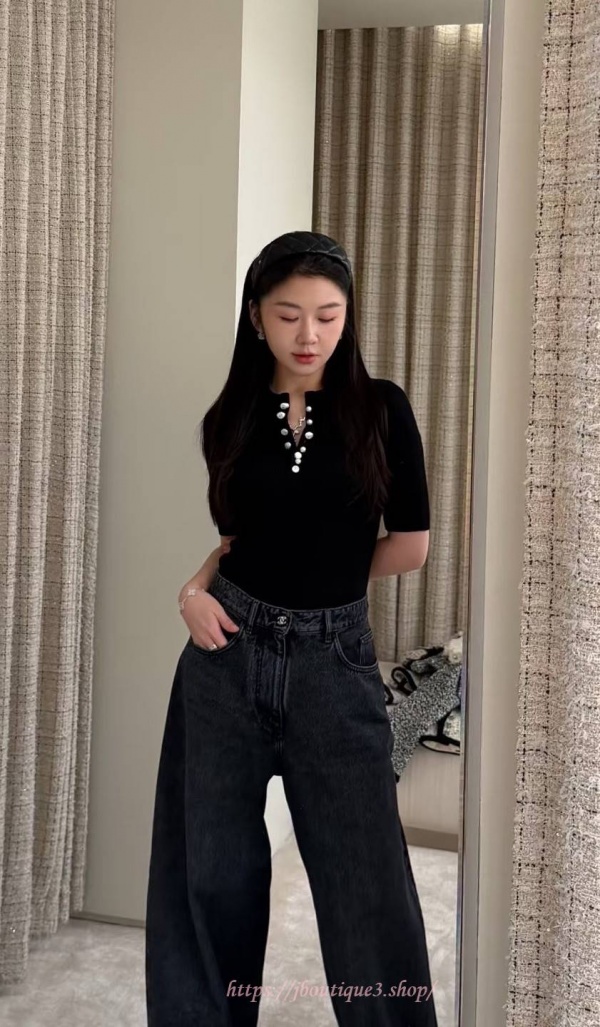 샤넬 니트 반팔